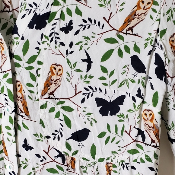 Anthropologie Maeve Owl Print Blouse - Picture 3 of 6